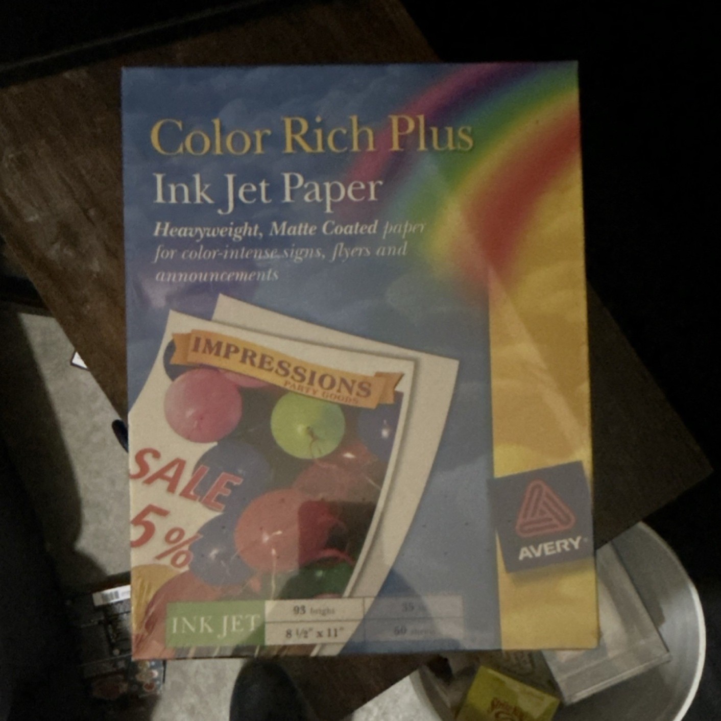 Avery Color Rich Plus Inkjet Paper Matte 8.5x11in 60lb White Heavyweight