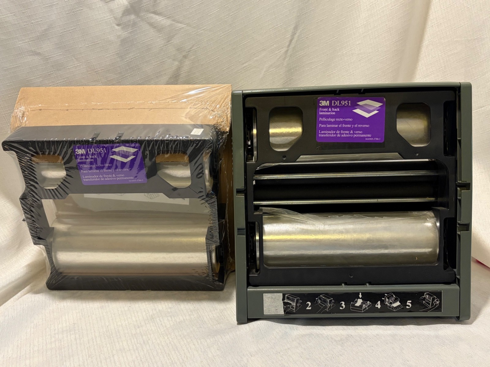 Laminating Machine and Supplies, 3M DL951, Front and Back Laminator and Rolls