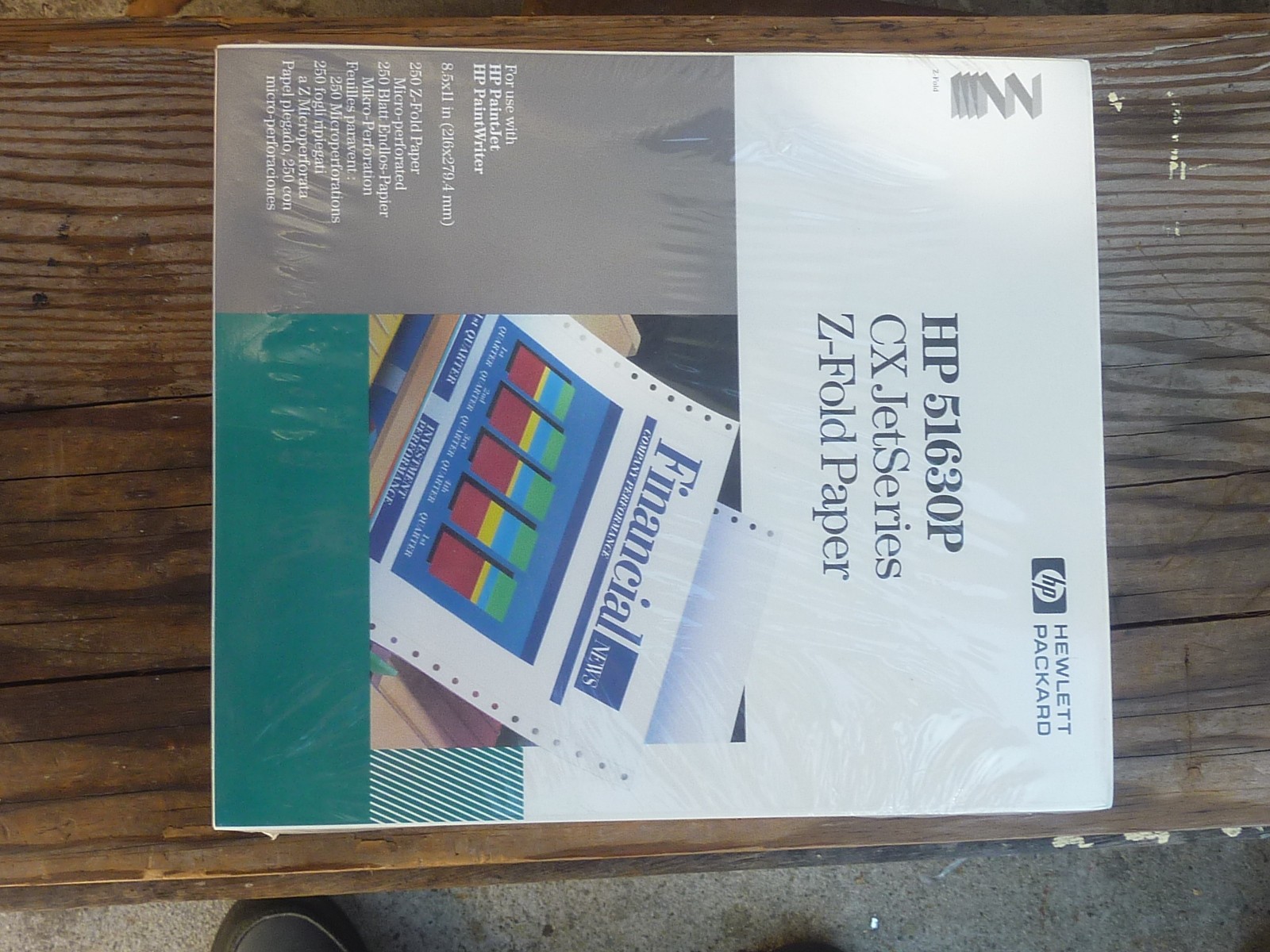 HP 51630P z-fold cx jet series paper paintjet paintwriter 8 1/2 x 11