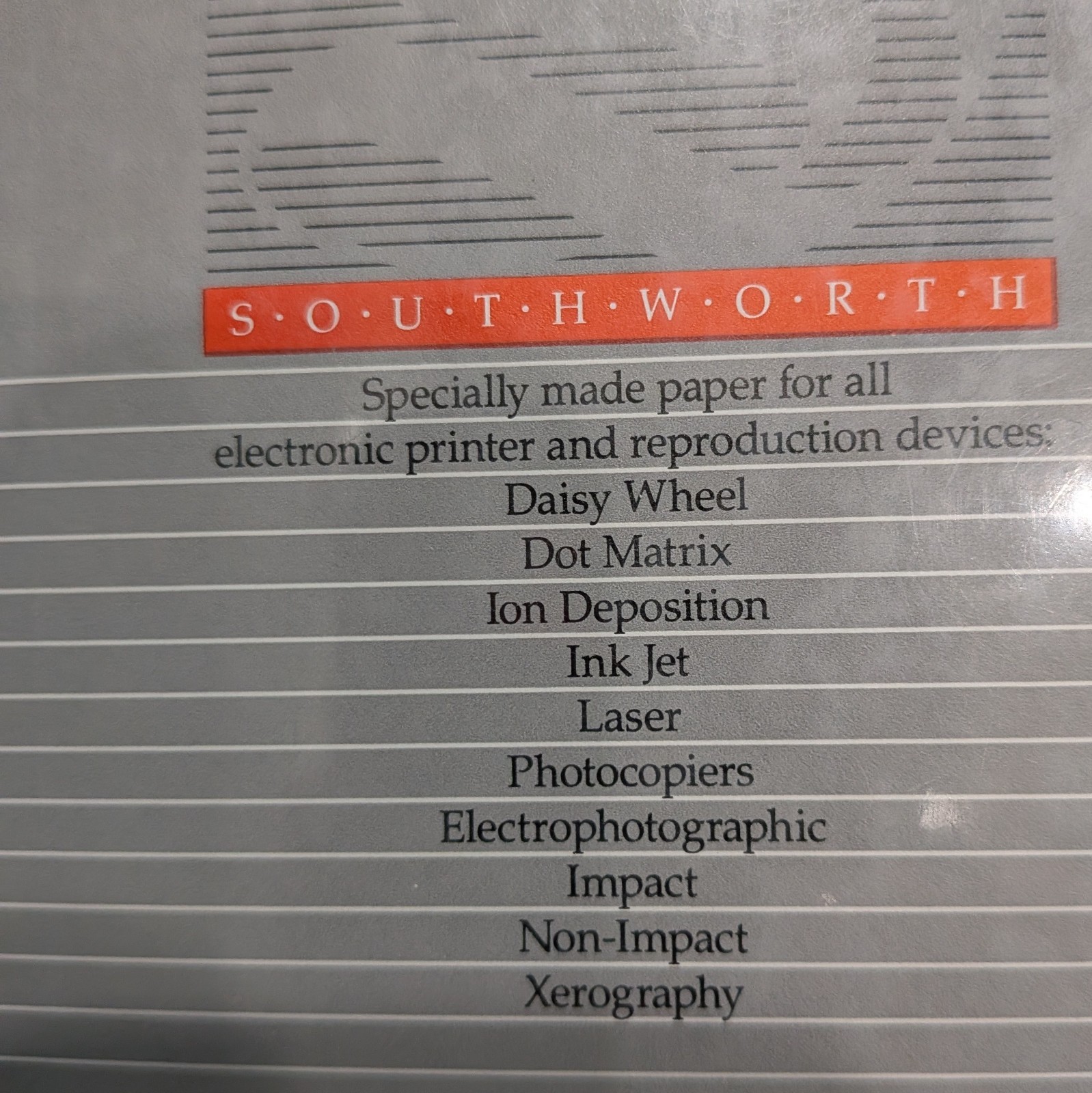 Vintage Southworth Watermark Electronic Paper 25% Cotton Premium 500 Sheets Box