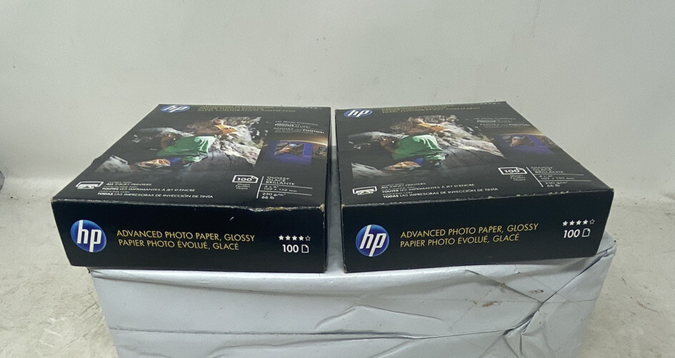 New HP Advanced Photo Glossy Q6638A Paper 2 Pack 100 Sheets 4″x6″ InkJet Printer