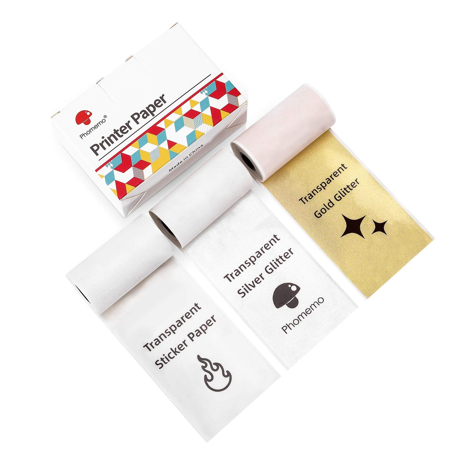 M02/M02 /M02S/M03/M03AS/M04S Pocket Printer – Transparent/Silver/Gold Glitter…