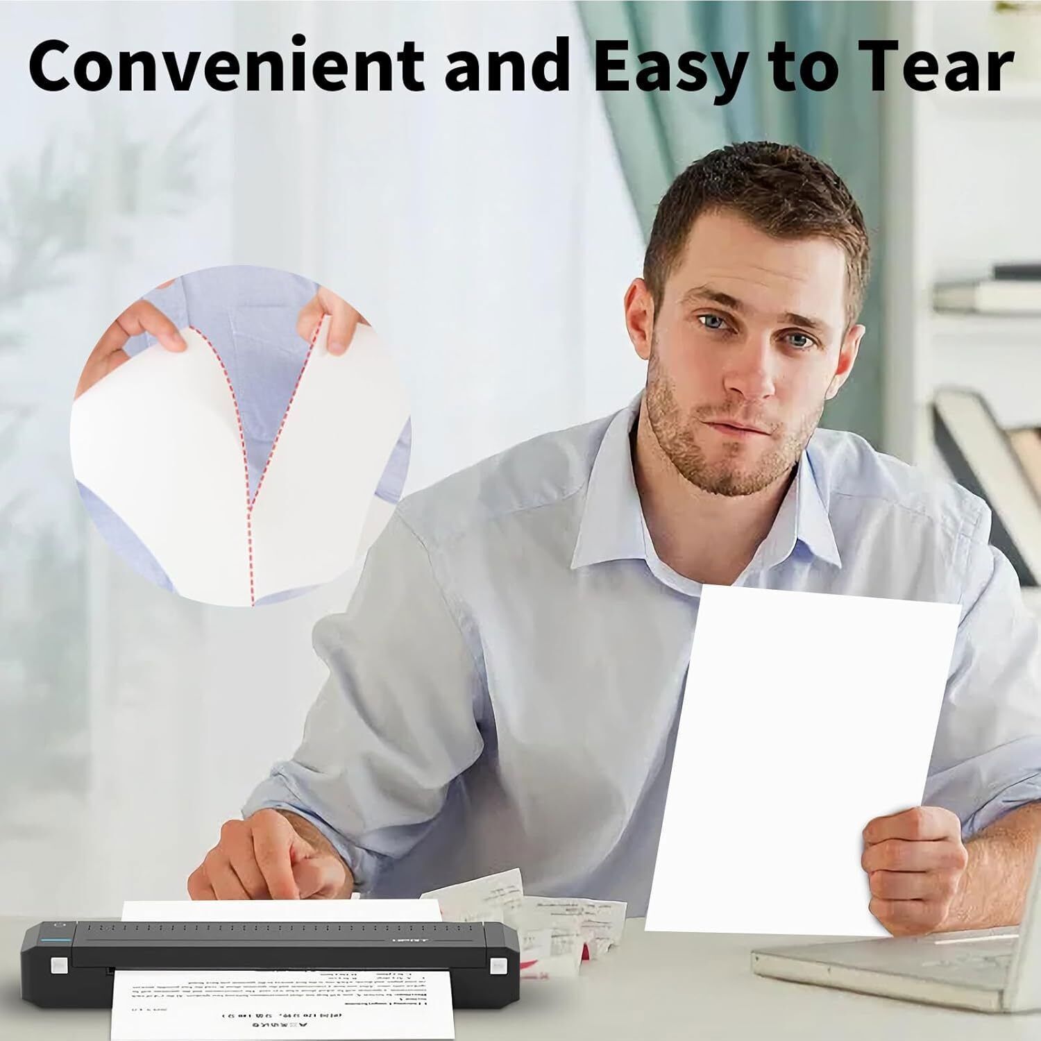 100-1000 Folded Continuous A4 Thermal Paper 8.5″x11″ M08F Printer Quick-dry US