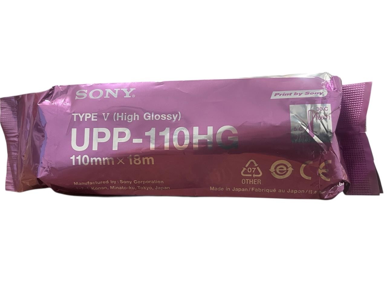 Genuine Sony UPP-110HG thermal Print Paper High Gloss 1 roll New