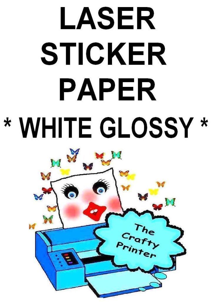 25% OFF! LASER White Gloss Adhesive Label/Decal Sticker Paper * 5 Pack