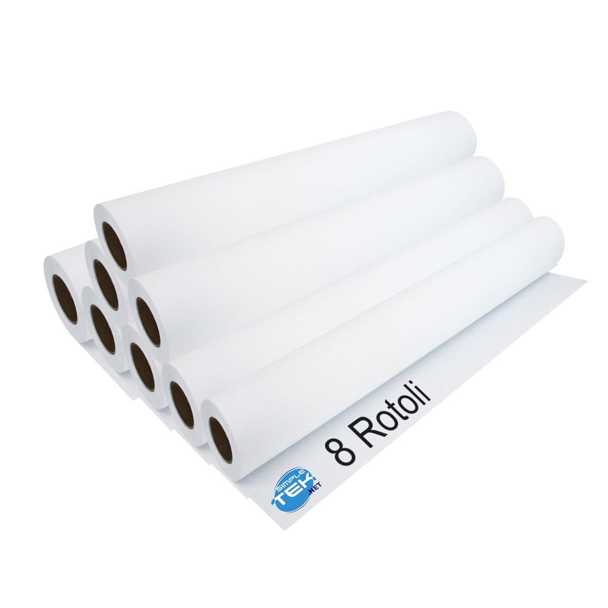 8 X Roll Of A2 White Matte Plotter Paper Inkjet 420Mm 50M 50Mm Core 80G