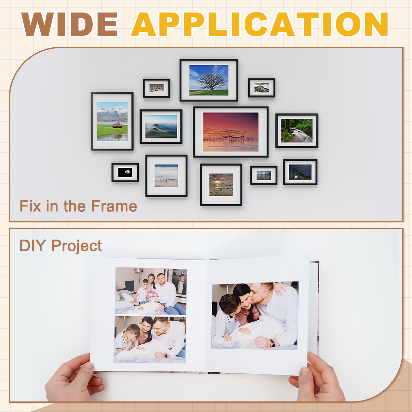 8.3″x5.8″ Glossy Photo Paper, 20 Sheets Inkjet Photo Paper 230GSM for Printer