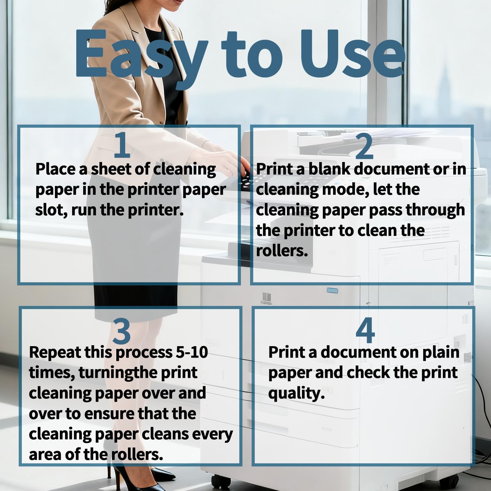 Printer Cleaning Sheets 15-Pack – 【Removes Ink, Dust, Dirt & Debris】8.5 x 11 …