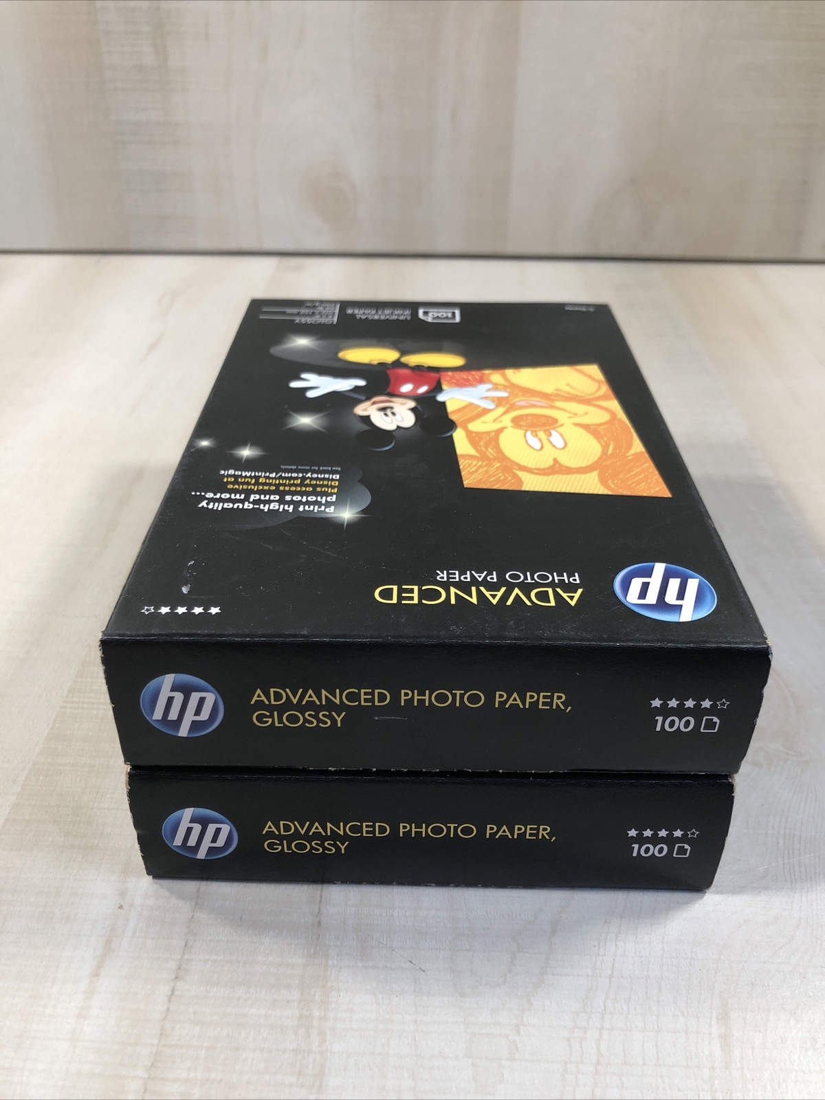 2 – HP Advanced Photo Paper 4×6 Glossy 100 ct. Copy Paper Inkjet Pictures NEW