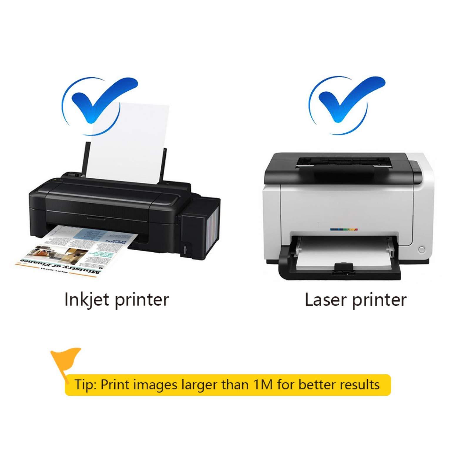 Sticker Paper for Printing A4 Glossy White – 20 Sheets, Waterproof Vinyl Blue…
