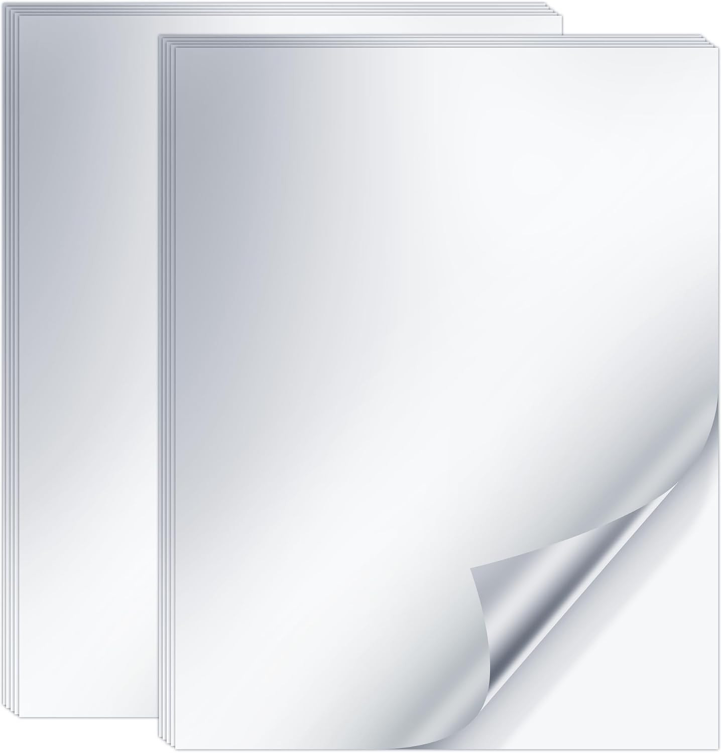 Printable Silver Vinyl Sticker Paper for Inkjet and Laser Printers – 20