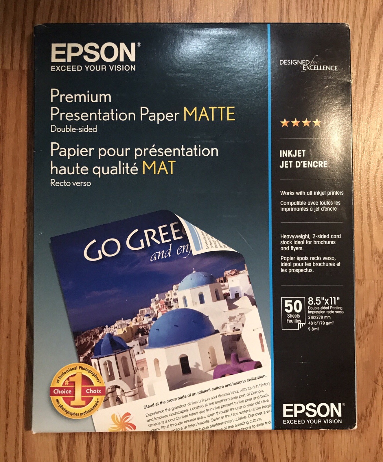 Epson Premium Matte Presentation Paper 8.5 x 11” Inch Double-sided 50 Sheets NEW