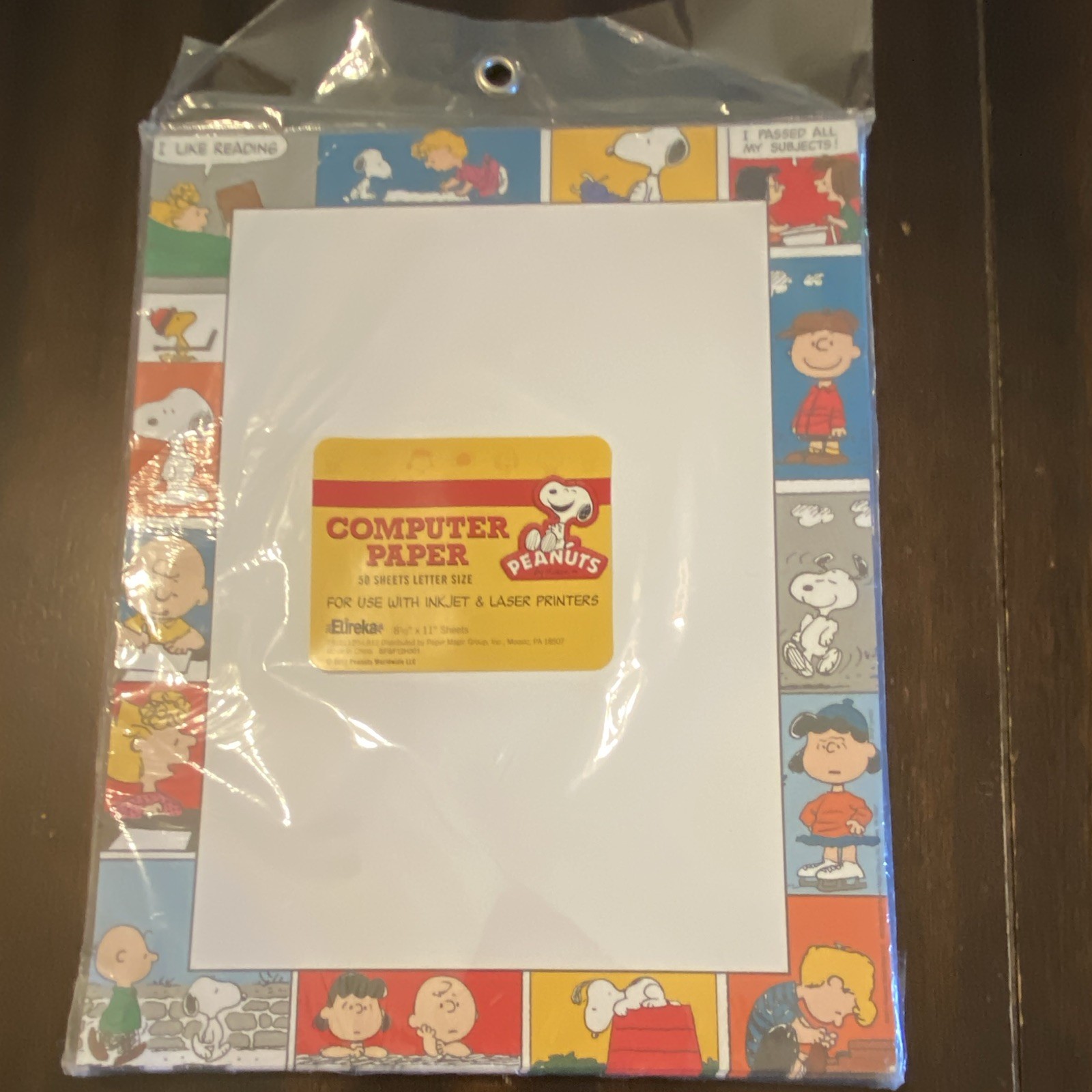 Eureka Peanuts Computer Paper 50 Sheets 8.5 x 11 Matte White Inkjet/Laser