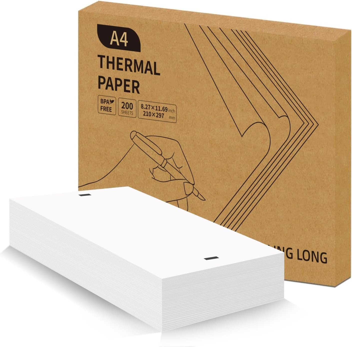 A4 Thermal Paper 8.27″ x 11.69″ Thermal Printer Paper Quick-Dry Paper 200 Sheets