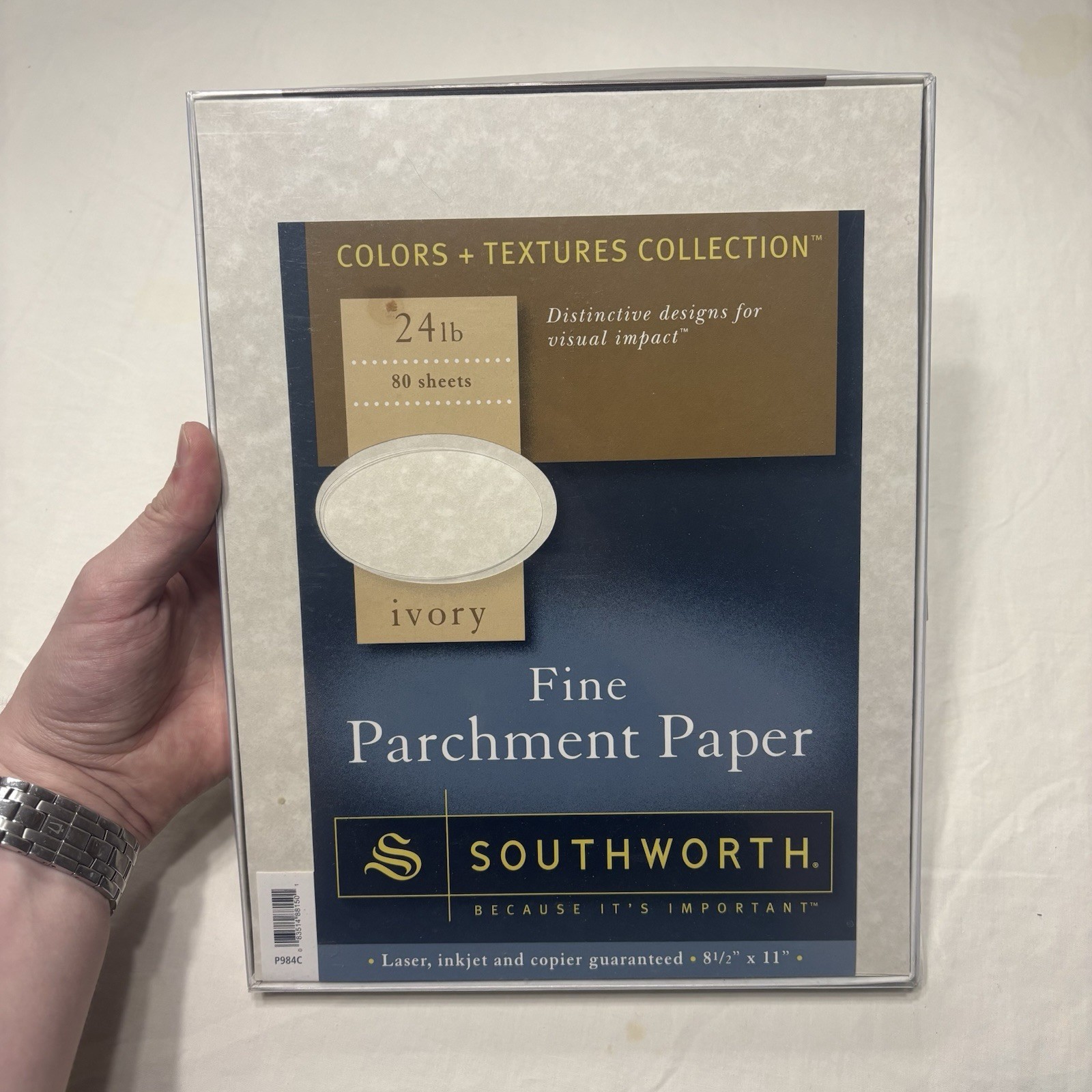 Southworth Fine Parchment Specialty Paper Ivory 24 lb. 80 Sheets 8 1/2 x 11 New