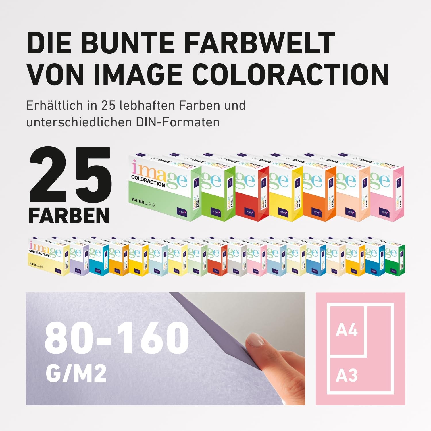 Coloraction Atoll Coloured Copy Paper A4, 210 x 297mm, 160gsm Multicoloured…