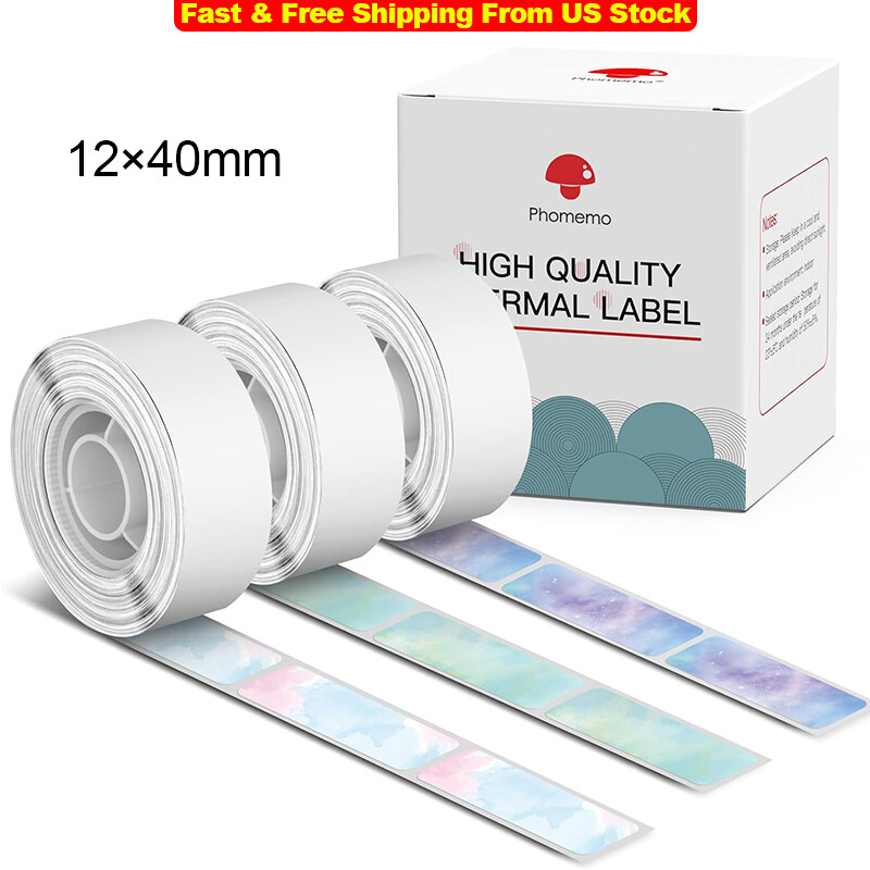 Phomemo Labels 12×40mm Starry Night Self-Adhesive Thermal For D30 Label Maker