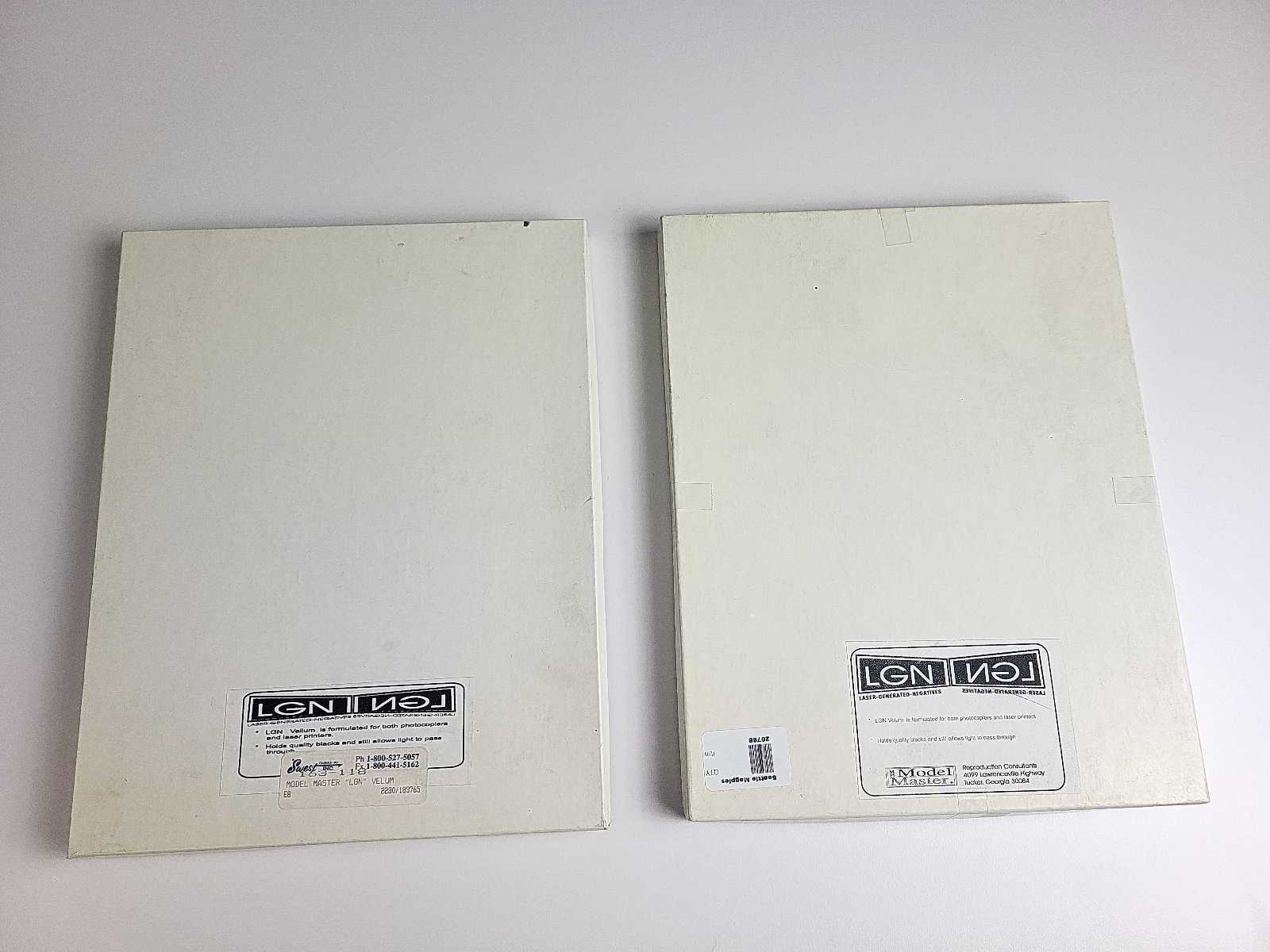2 x LGN Imaging Paper Vellum 8.5 x 11 – Master Model Inkjet Laser Printers
