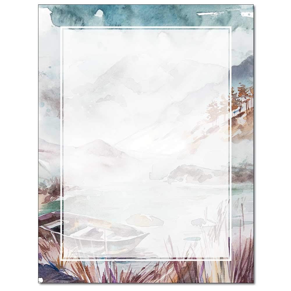 25 Sheets On The Lake Letterhead Laser Inkjet Printer Paper Blank Stationery