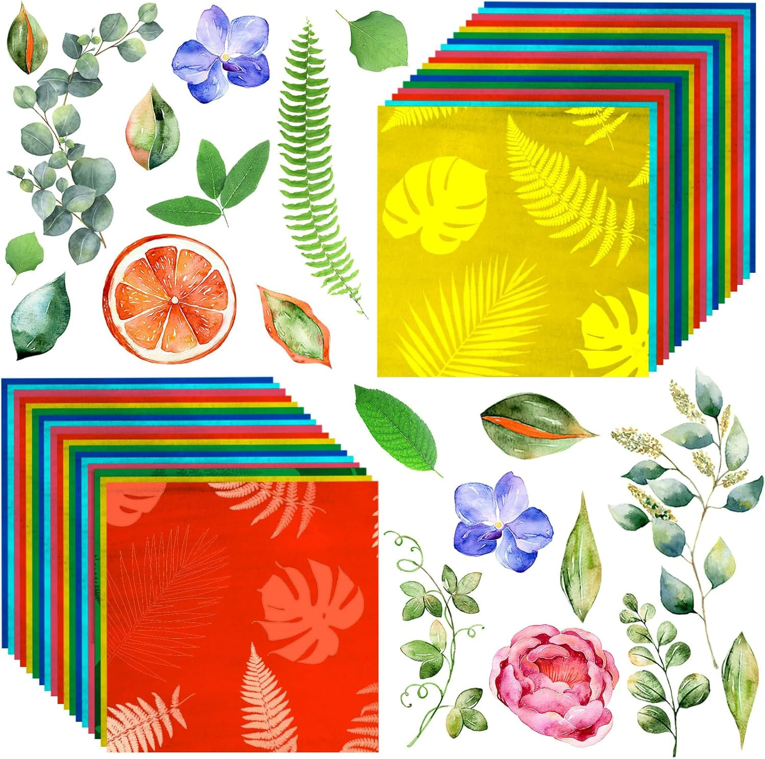 60 Sheets Cyanotype Sun Print Paper Kit Colorful Solar Print Paper High Sensitiv
