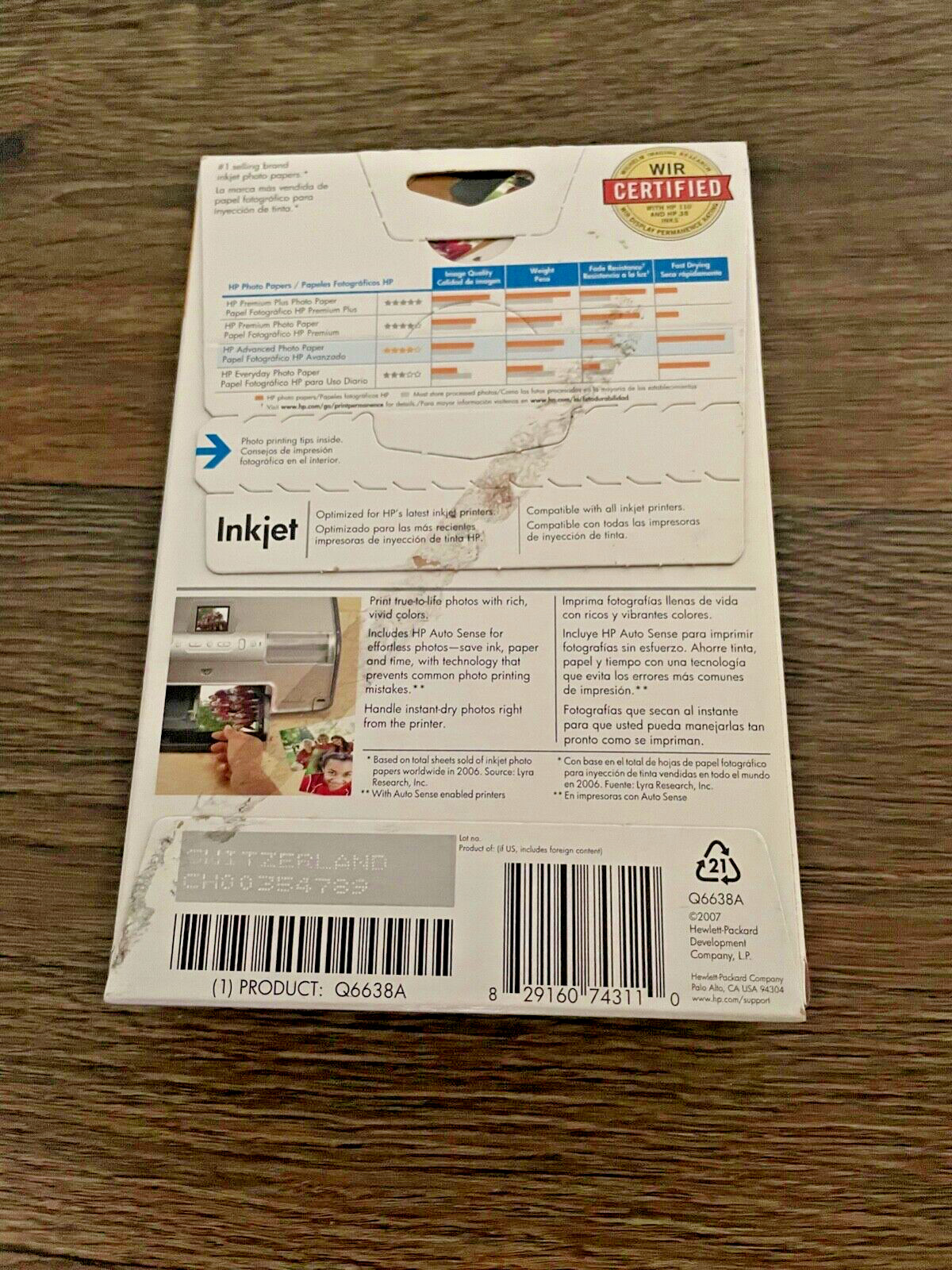 HP Inkjet Advanced Glossy 4×6 Photo Paper 100 Sheets