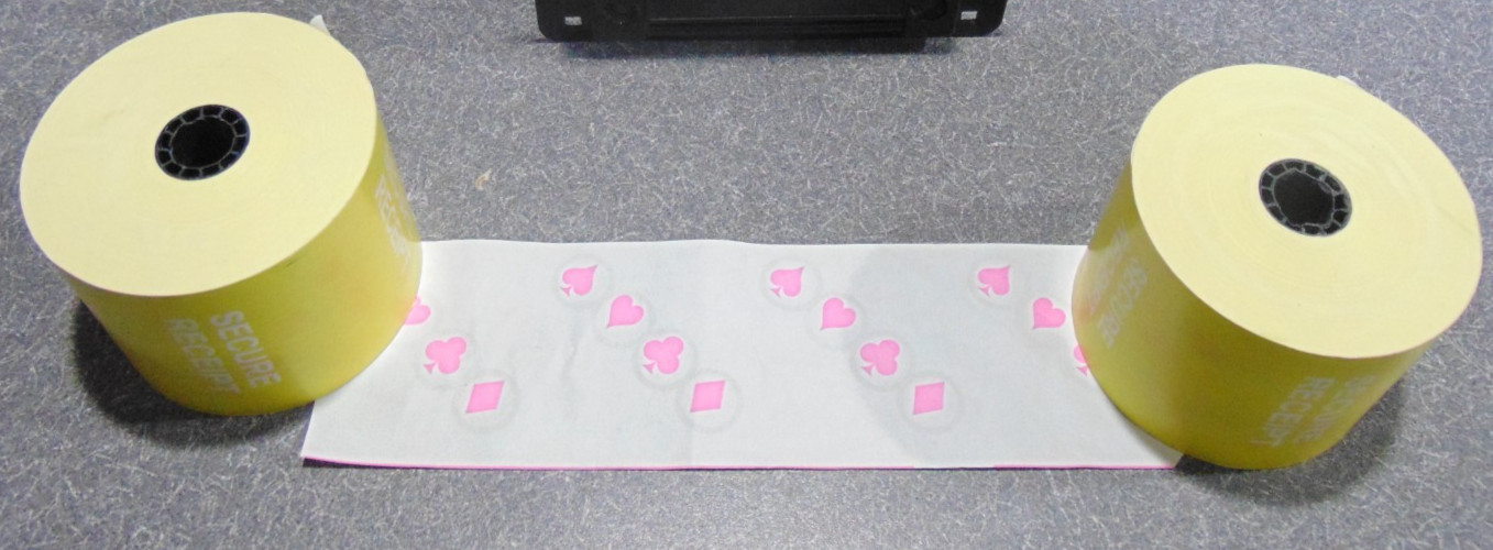 6 PACK of SUPER High Security YELLOW Thermal Printer Paper.