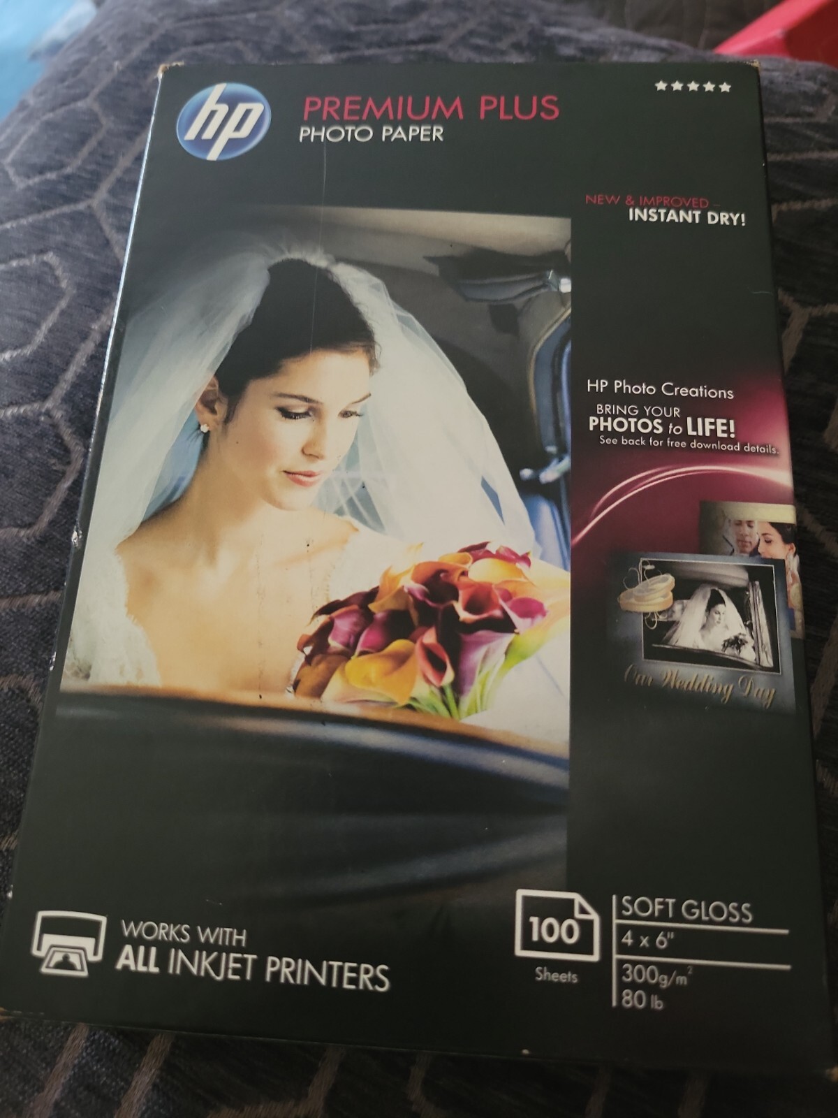 HP Premium Plus Photo Paper 4”x6” Soft Gloss Semi-Gloce CR666A Open Box -99 sht