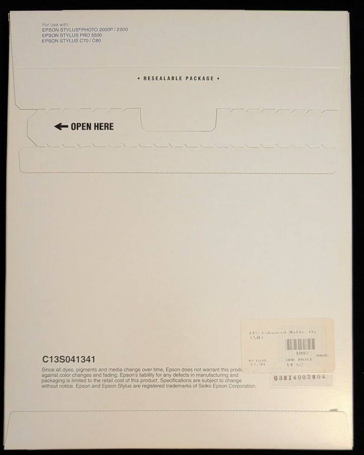 Epson S041341 Enhanced Matte Printer Paper 50 Sheets Lot of 3 – 2 full/1 partial