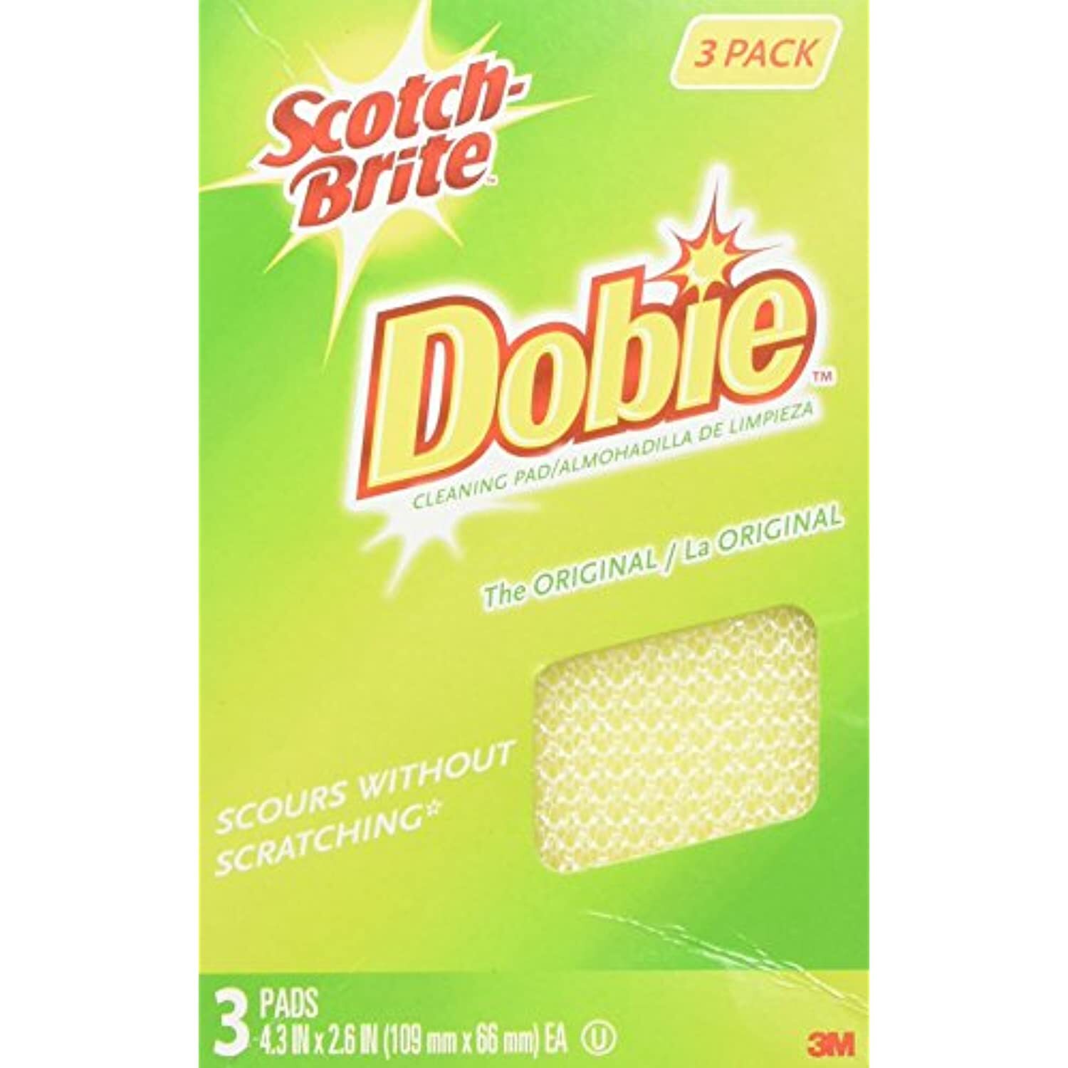 3M Scotch-Brite Dobie All-Purpose Pads, 3-Count (Pack of 2) – FBA_7232F