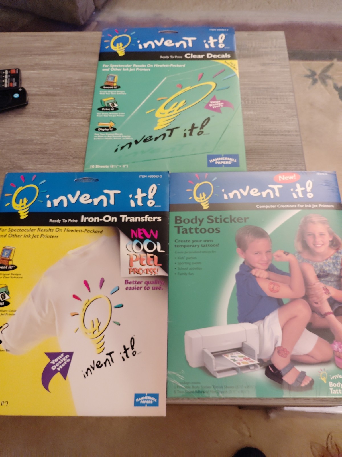 NOS Hammermill Ready to Print Invent It Iron-on Transfers 3 Packs New Free Ship