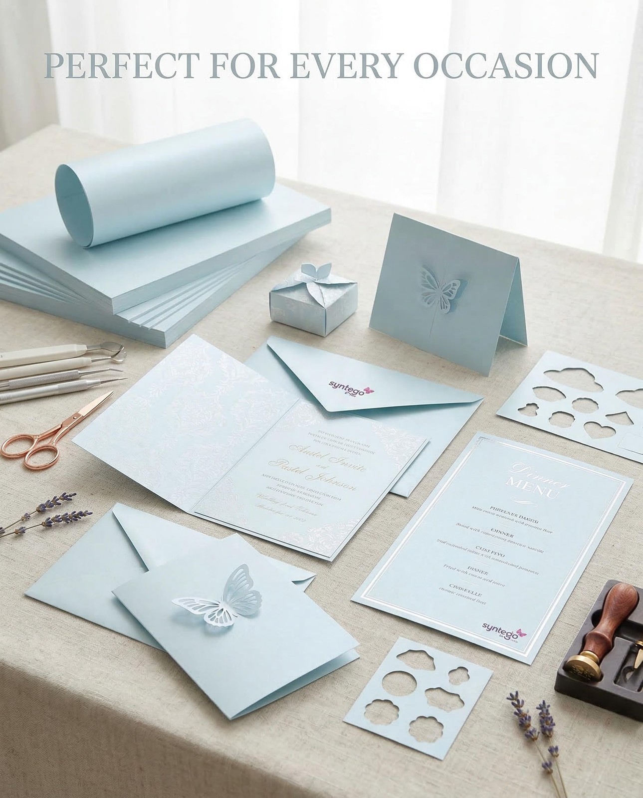 A4 Baby Blue Majestic Pearlescent Shimmer Paper Double Sided 120gsm Suitable …