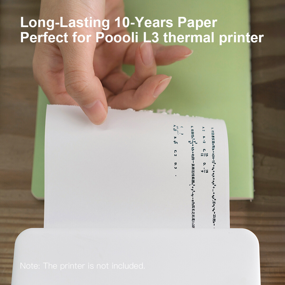 Poooli 110 * 30mm White Non-adhesive Thermal Paper Roll BPA-Free F2H5
