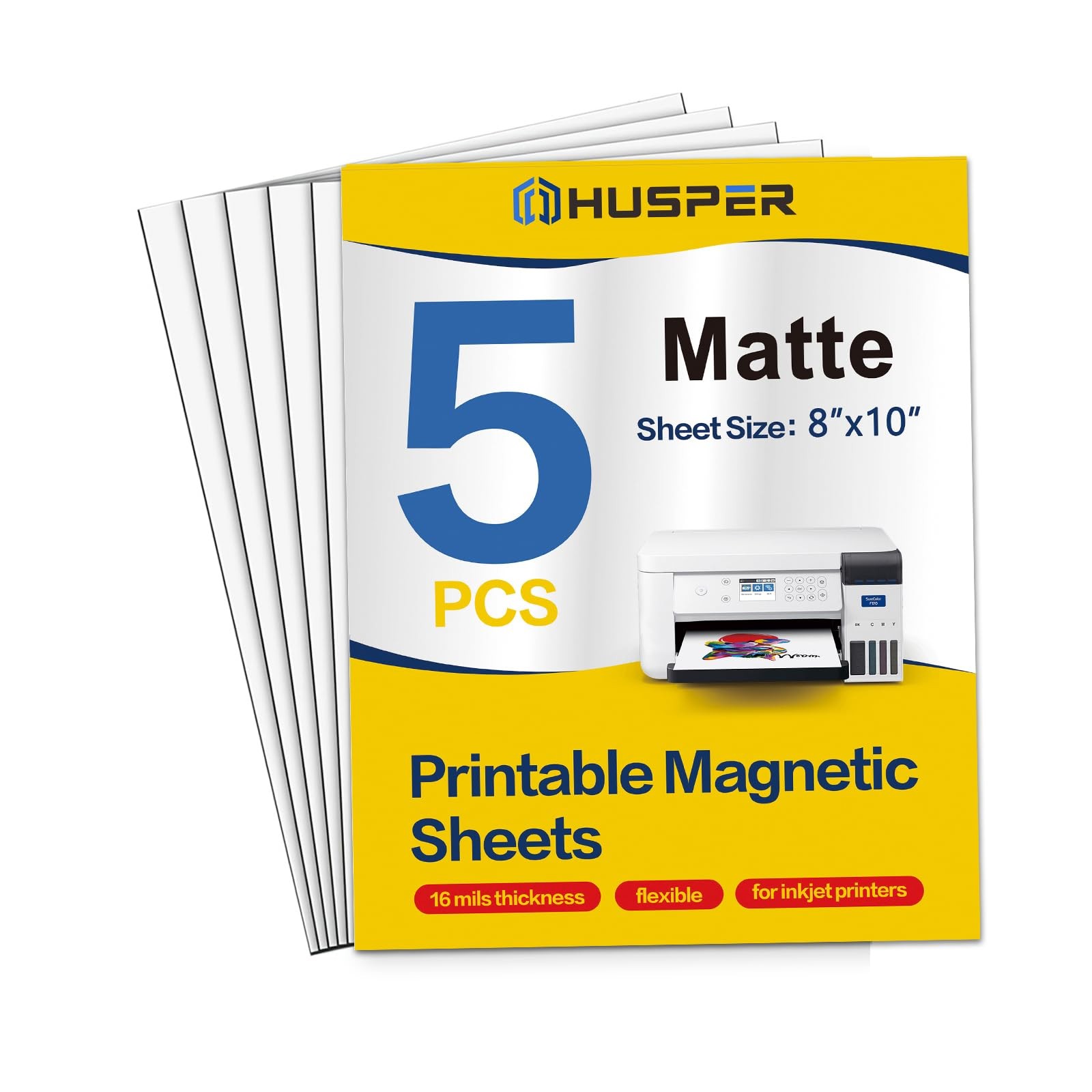 Printable Magnetic Sheets 8 x 10 Inches Matte Magnet Paper Sheet 5 Pcs Non Ad…
