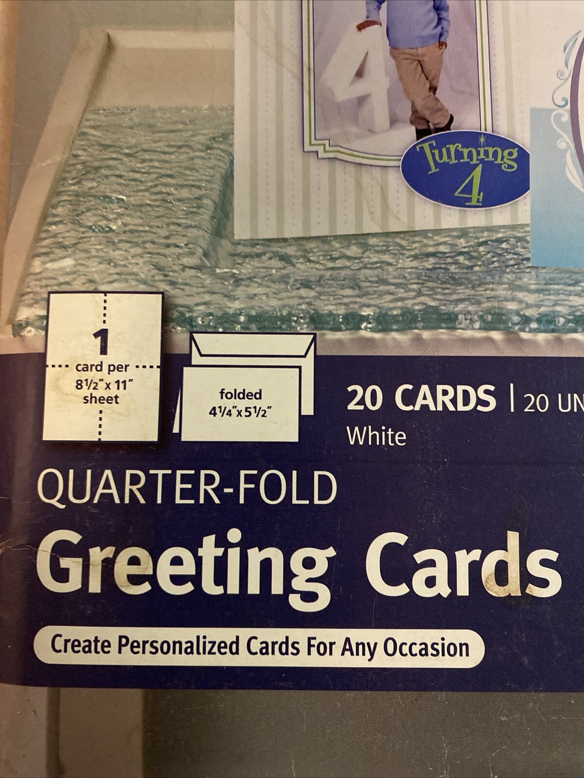 LOT OF 2 Avery 3265 & 3266 Printable Greeting Cards Half Fold/Envelope. 95 Cards