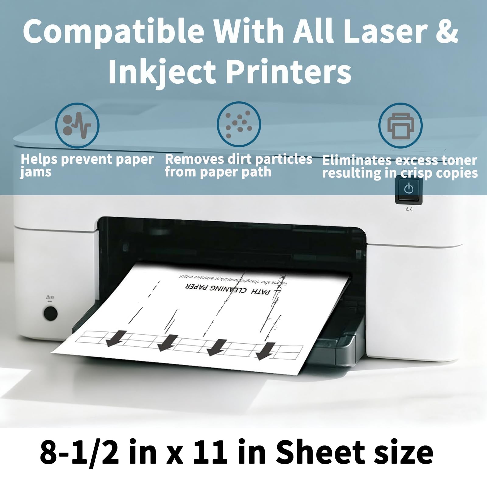 Printer Cleaning Sheets 15-Pack – 【Removes Ink, Dust, Dirt & Debris】8.5 x 11 …