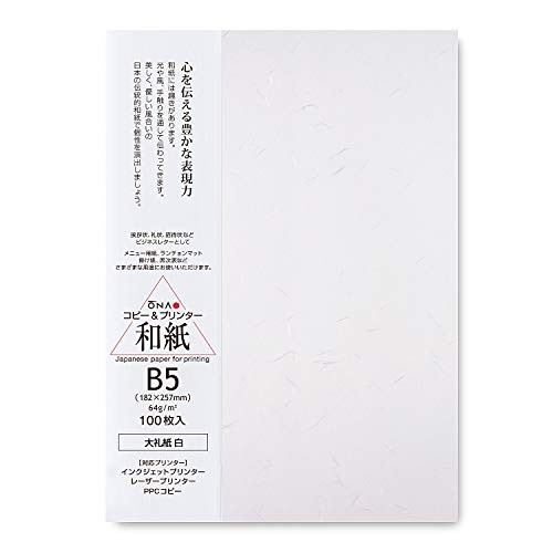 ONAO Dainao Copy Paper Washi Paper Value Pack White B5 100 Sheets 207050101from