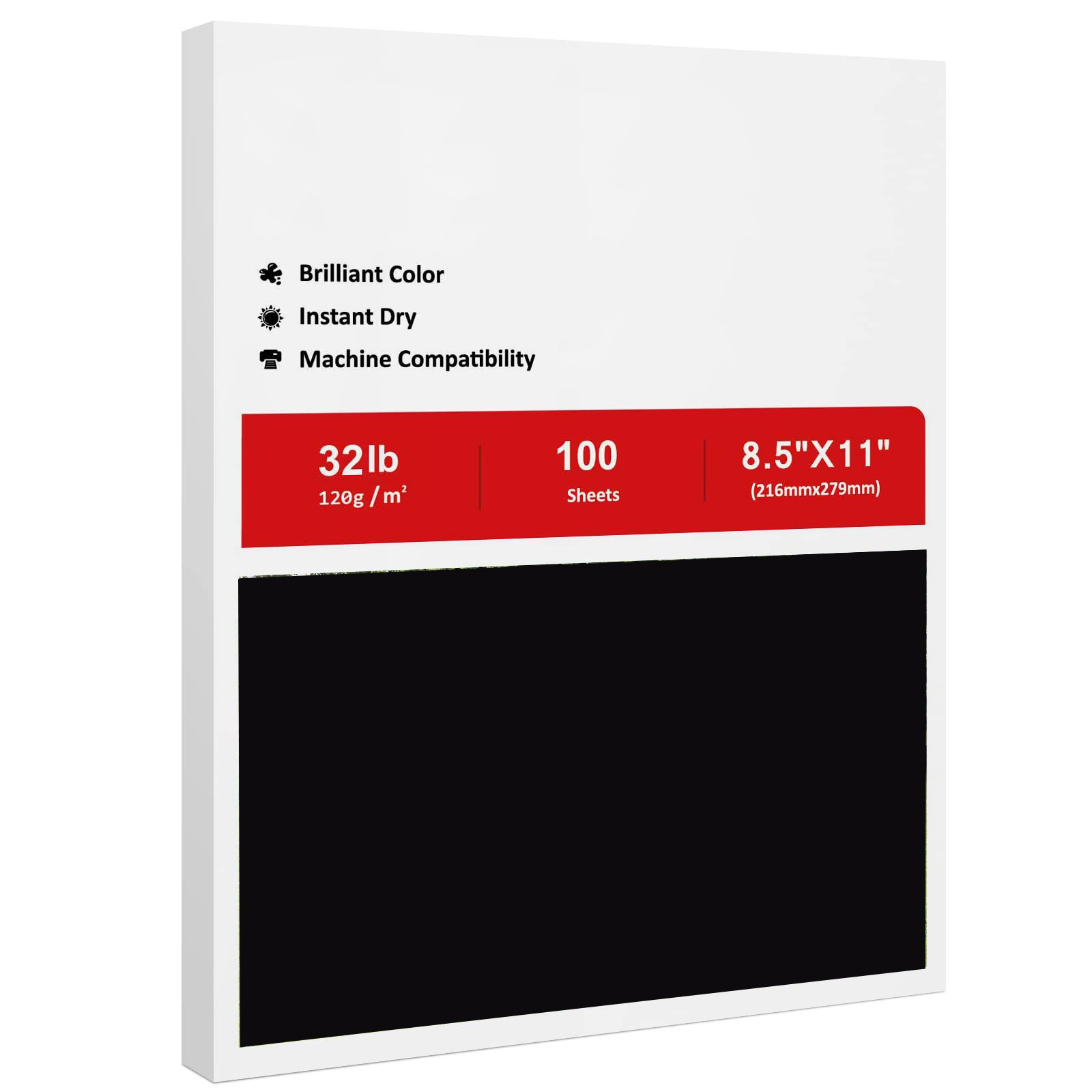 Double Sided Glossy Paper, 8.5×11 100 Sheets, Inkjet Dye Ink Compatible