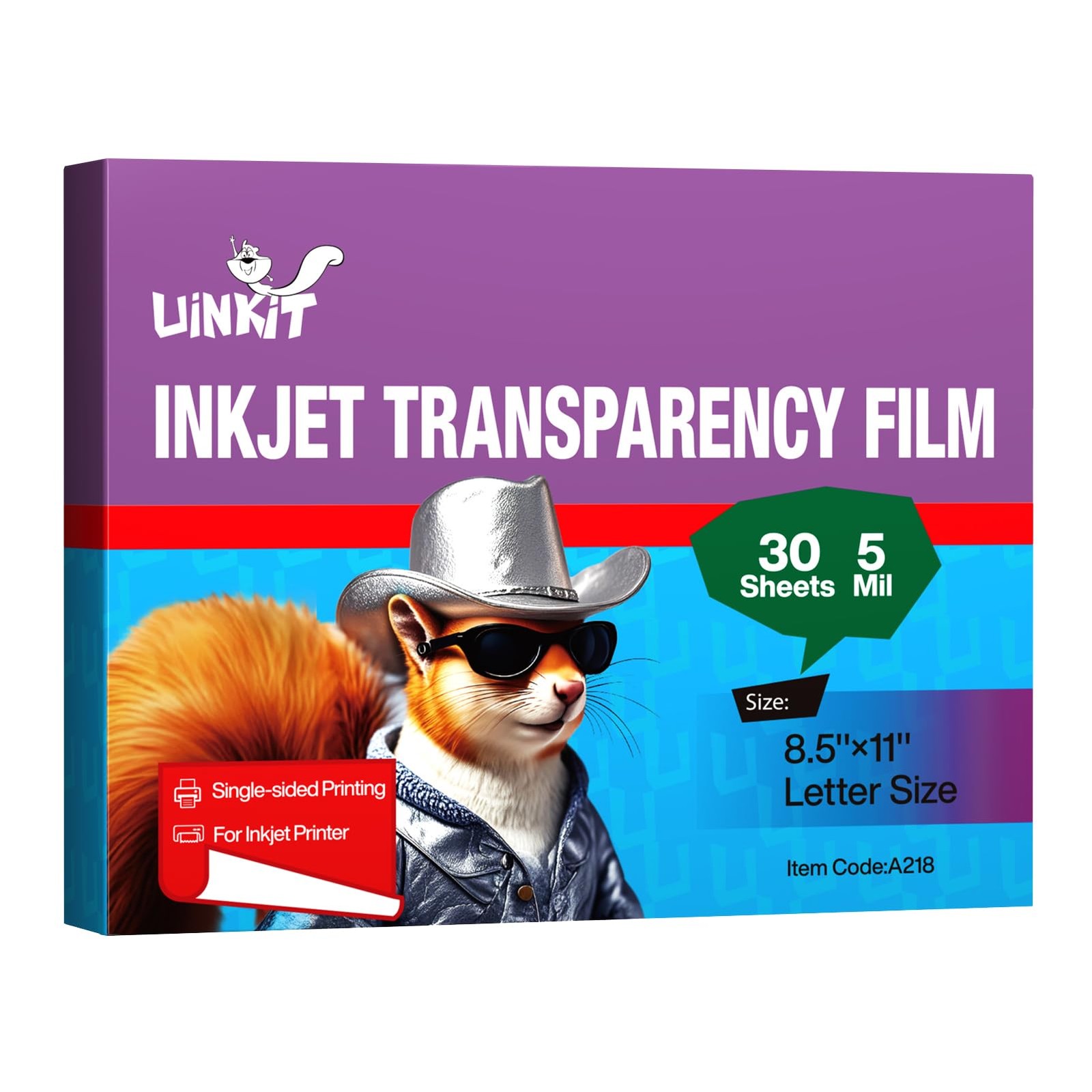 Uinkit 30 Sheets Pintable Transparency Film Acetate Clear Transparent