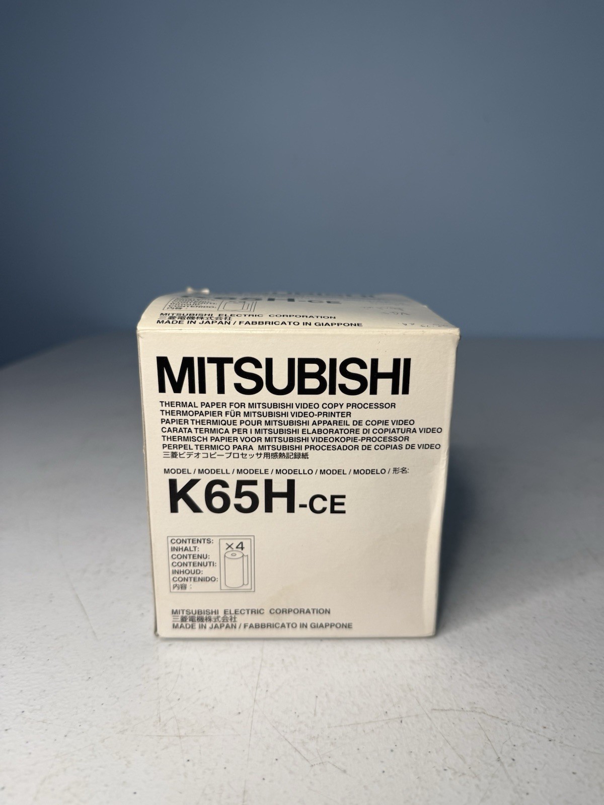 Mitsubishi K65H-CE Thermal Paper For Video Copy Processor Printer 4 NEW ROLLS