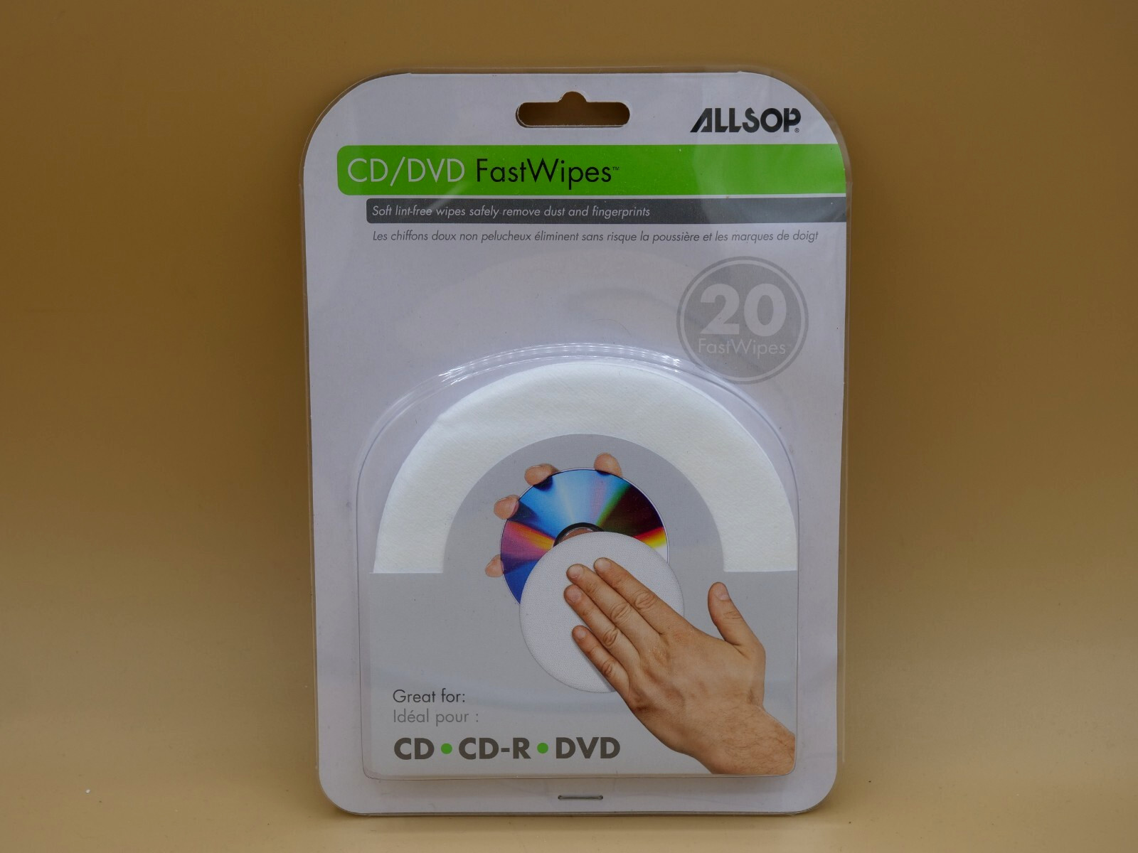 Allsop CD+R/RW DVD+R/RW Fast Wipes Cleaners Removes Dust Fingerprints PS1 PS2