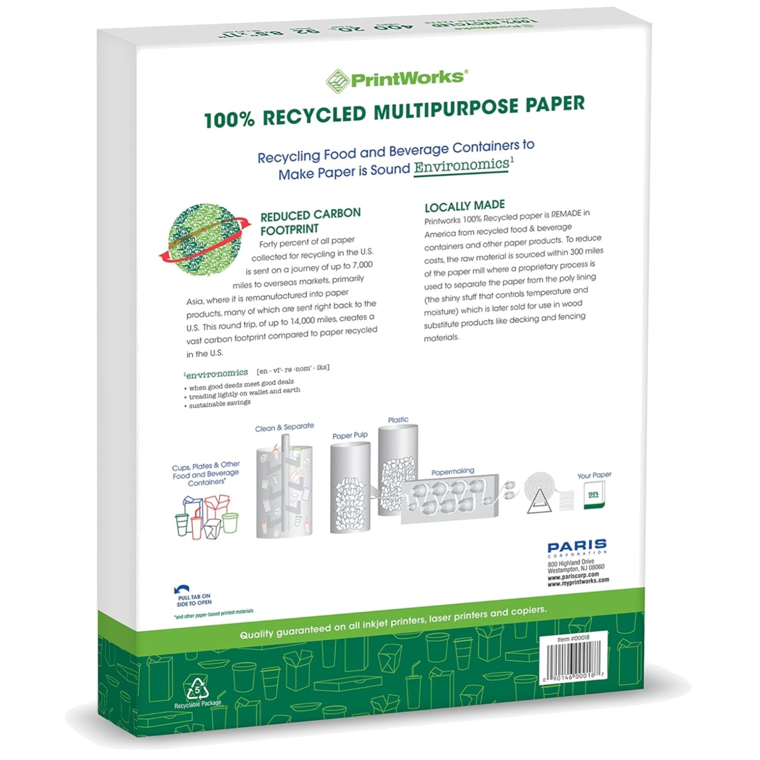 Multipurpose 3-Pack Printer Paper – 8.5″ x 11″ – 92 Bright