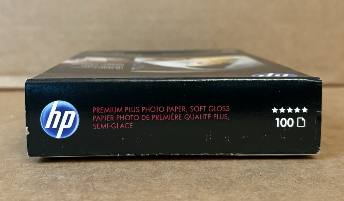 HP Premium Plus Soft Gloss Photo Paper Glossy photo paper 80lb 4×6 100pc Sealed