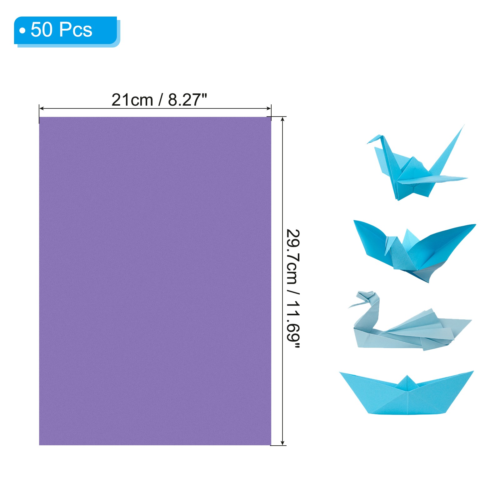 Dark Purple Copy Paper, 50 Sheets 11.7×8.3″ A4 70gsm for Office