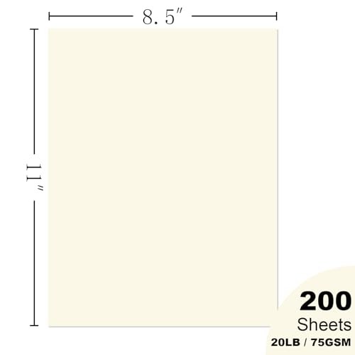 Woodlake Cream Colored Paper 8.5×11 – 20 lb 75 GSM Multi Cream – Multi Cream