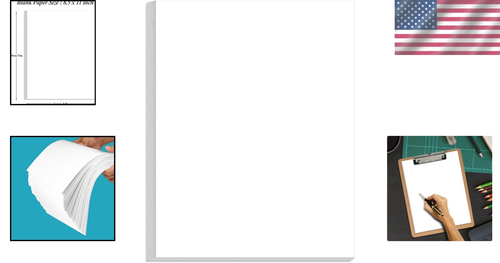 High-Quality Unpunched 8.5″ x 11″ Printer Paper – 100 Sheets for Organizers