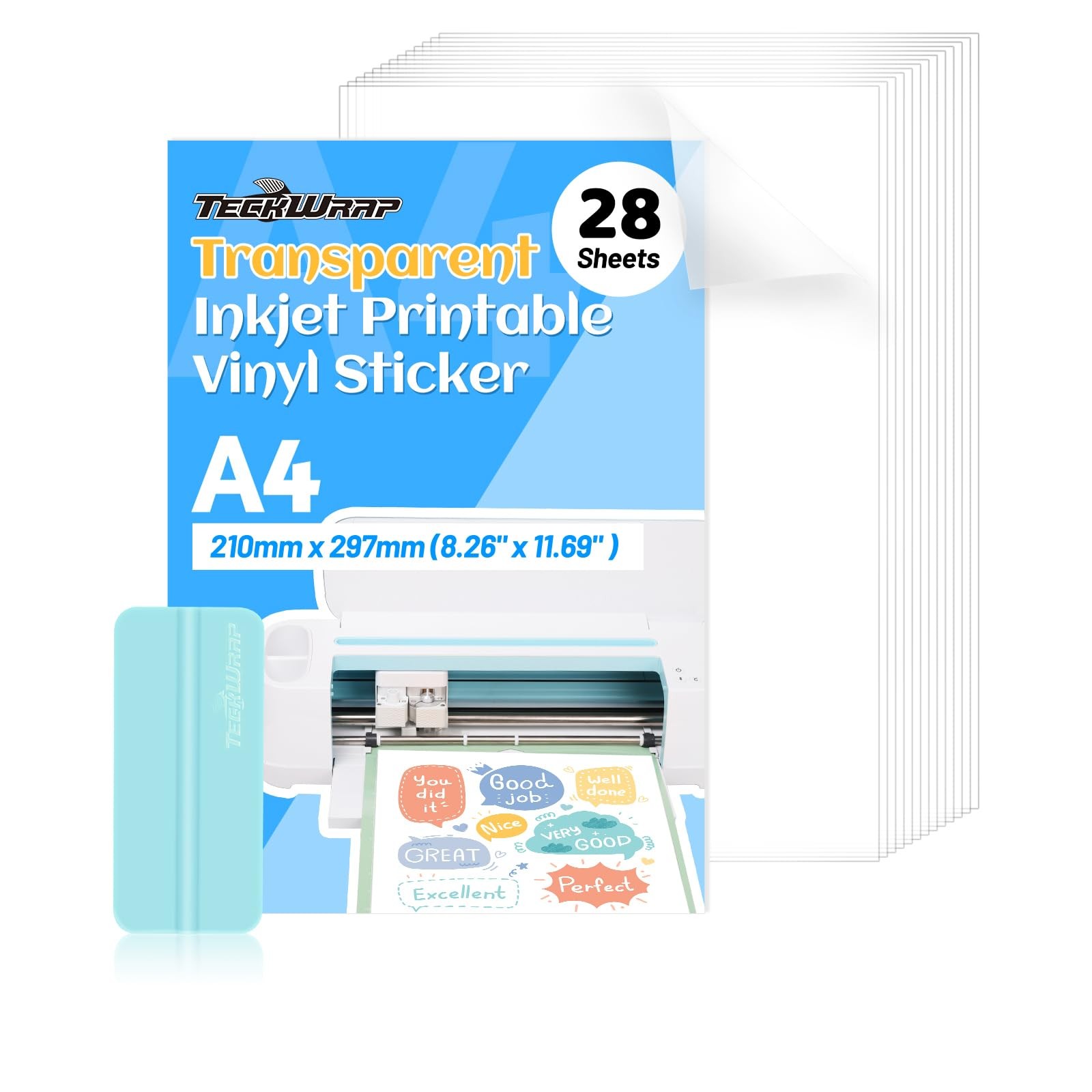 Clear Printable Vinyl Sticker Paper for Inkjet Printer, Clear Paper Laminatin…