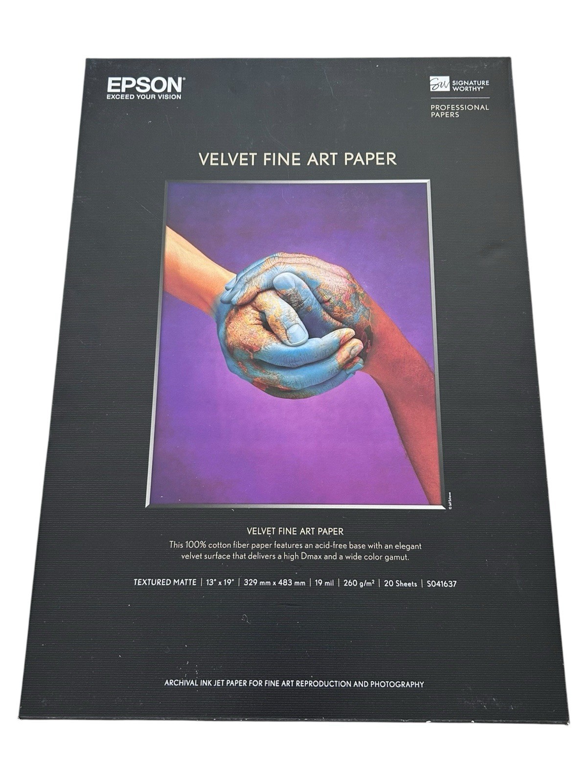 Epson Velvet Fine Art Paper. Two 13” X 19”, Two 8.5” X 11” Lot Of 4 Total