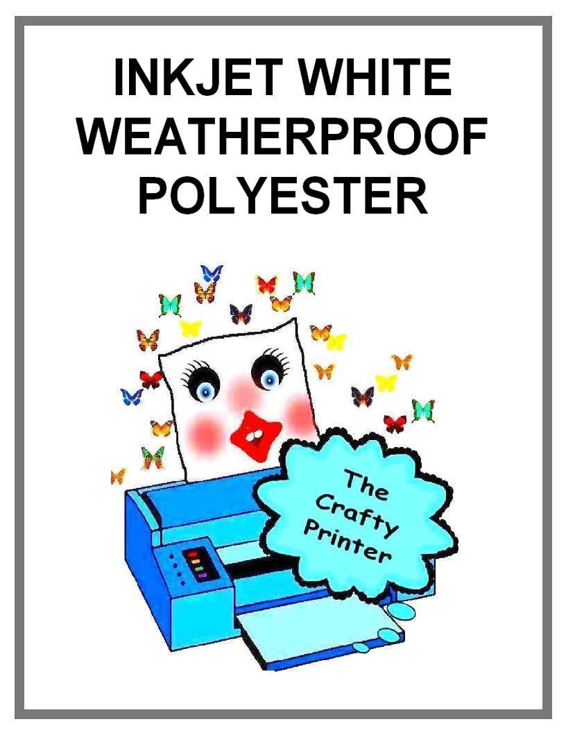 INKJET WEATHERPROOF Permanent Adhesive Decal Paper – 20 Sheets GLOSSY WHITE