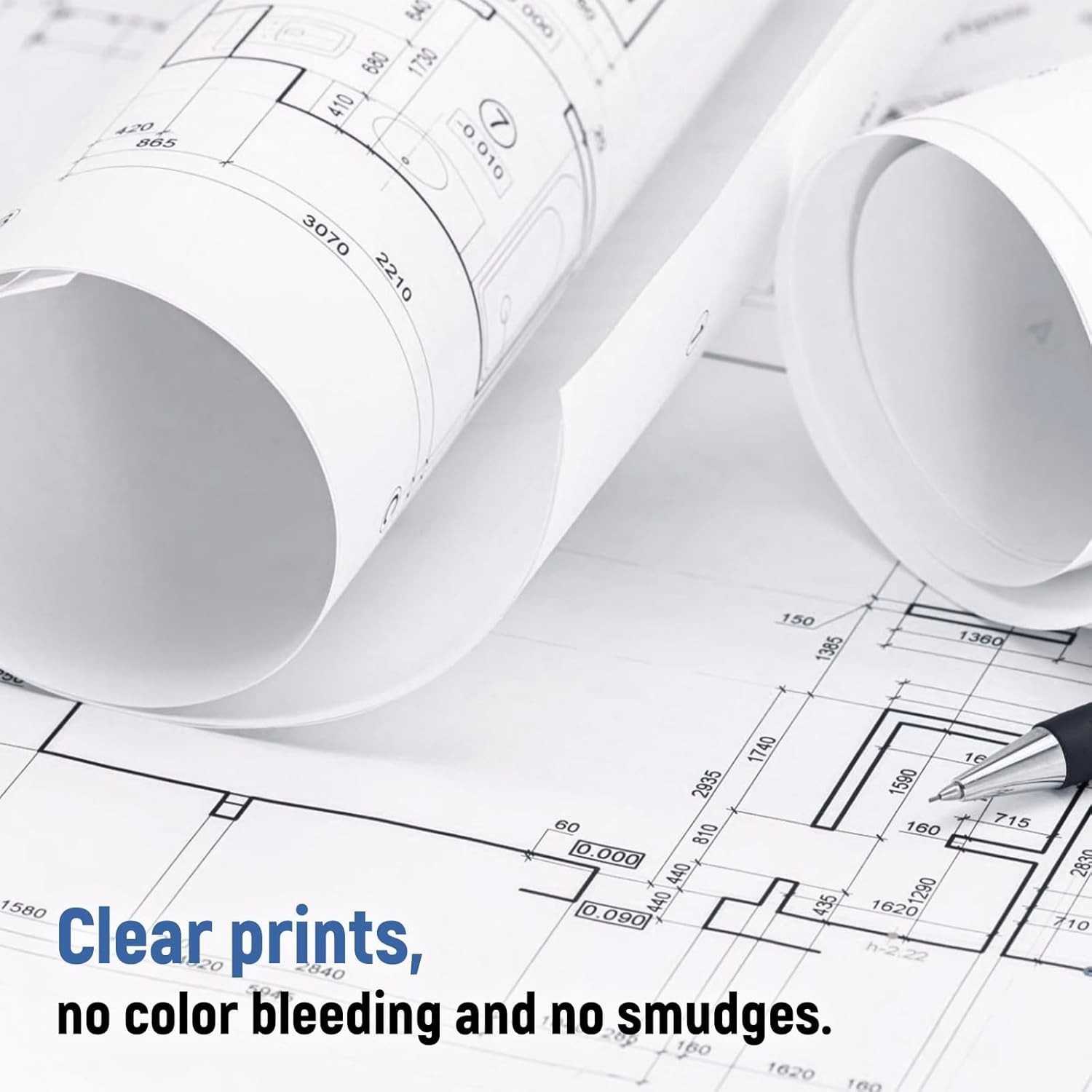 24″x150′ 36″x150′ 20lb 2″Core Bond Plotter Paper for Wide Format Inkjet Printers