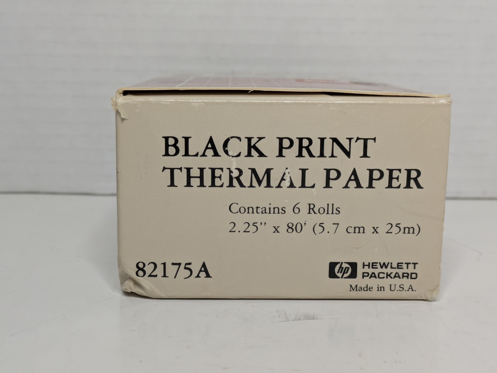 Vintage HP HEWLETT PACKARD 82175A Black Print Thermal Paper 6 Rolls in Box